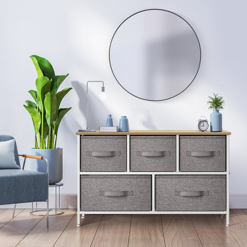 5 Drawer Wide Short Dresser 5 Drawer Wide Short Dresser