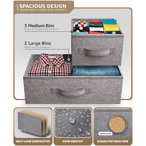 5 Drawer Wide Short Dresser 5 Drawer Wide Short Dresser