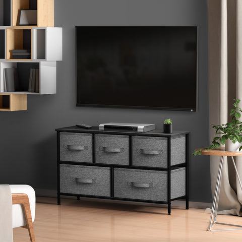 5 Drawer Wide Short Dresser 5 Drawer Wide Short Dresser