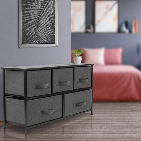 5 Drawer Wide Short Dresser 5 Drawer Wide Short Dresser