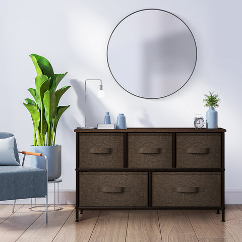 5 Drawer Wide Short Dresser 5 Drawer Wide Short Dresser