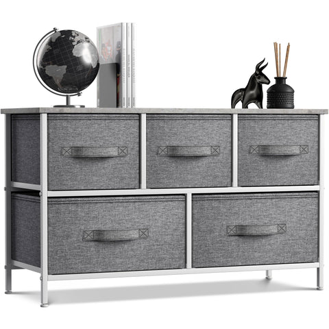 5 Drawer Wide Short Dresser 5 Drawer Wide Short Dresser
