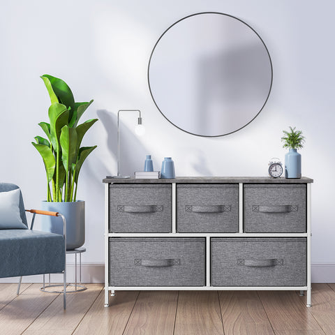 5 Drawer Wide Short Dresser 5 Drawer Wide Short Dresser