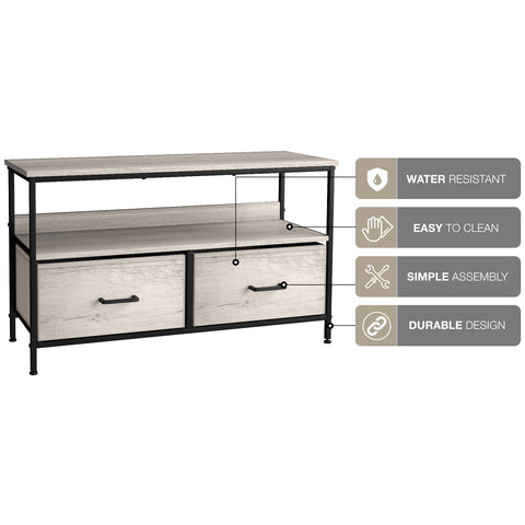 2 Drawer TV Stand Dresser (for TVs up to 38") 2 Drawer TV Stand Dresser (for TVs up to 38")
