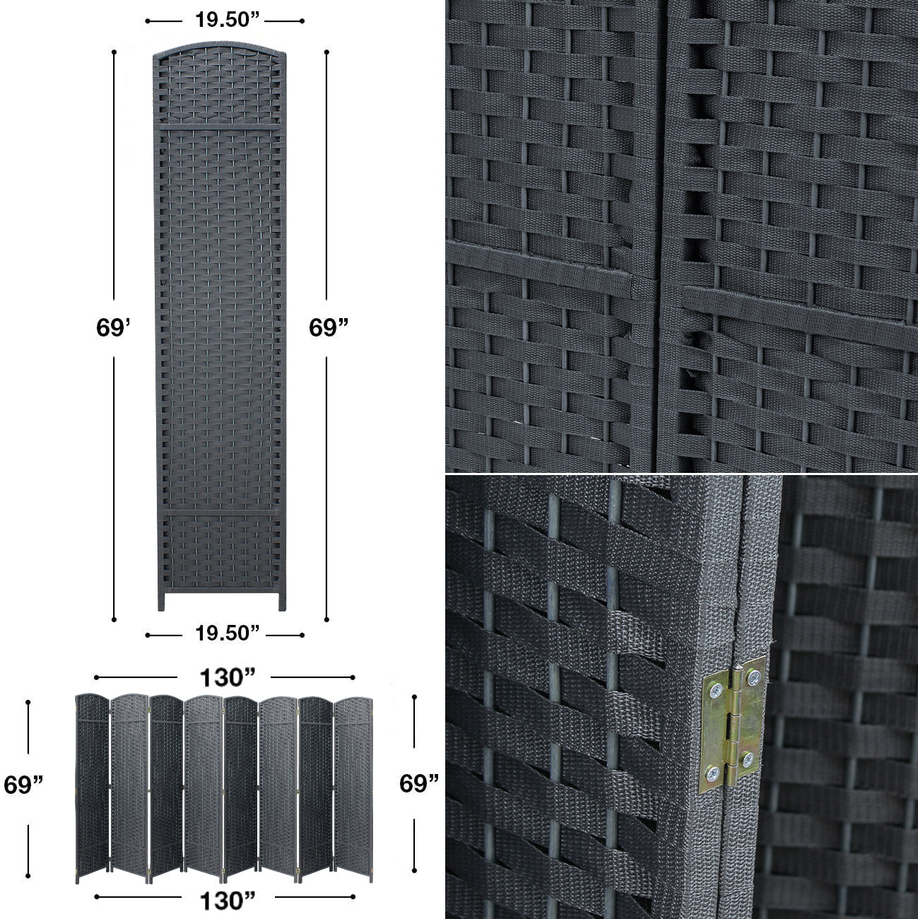 room divider, 8 panels, double hinged, portable room divider, 8 panels, double hinged, portable