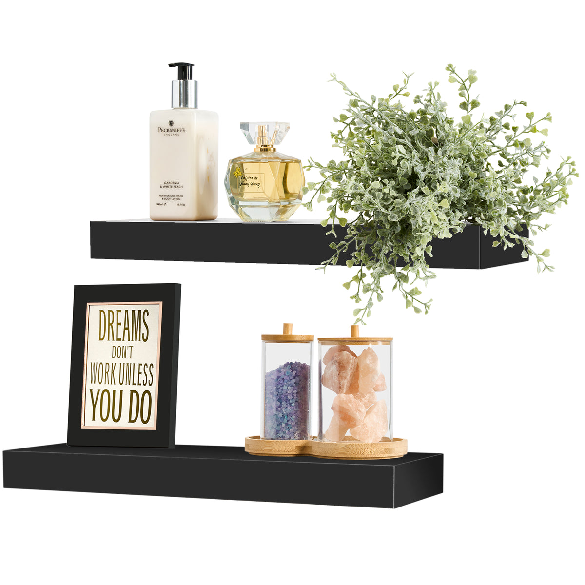 Sorbus wood rectangle shelve for home décor and more
