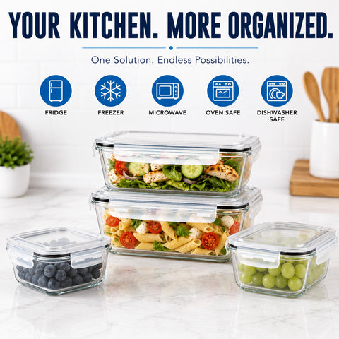 Glass Food Storage Container with Lid