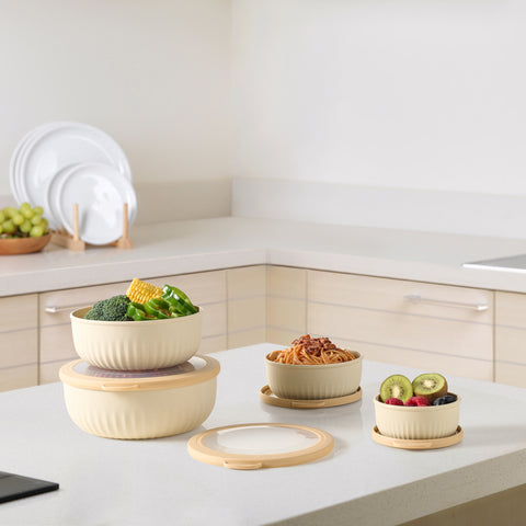 4-Pack Nesting Food Storage Containers with Lids - Sorbus Home