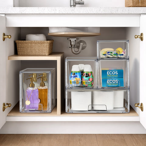 Stackable Pull-Out Drawer Bins