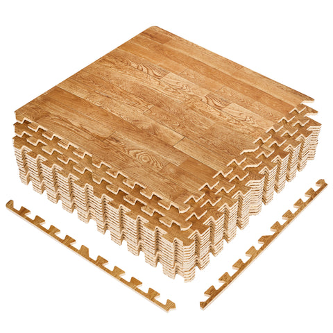 16 Tiles 64 Sq ft Wood Grain Foam Tiles