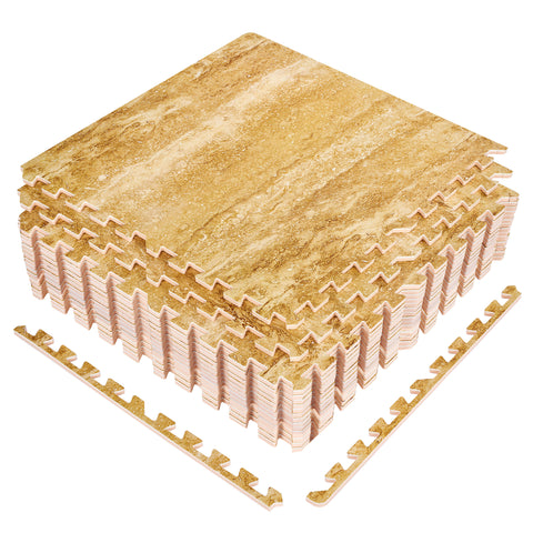 16 Tiles 64 Sq ft Wood Grain Foam Mats