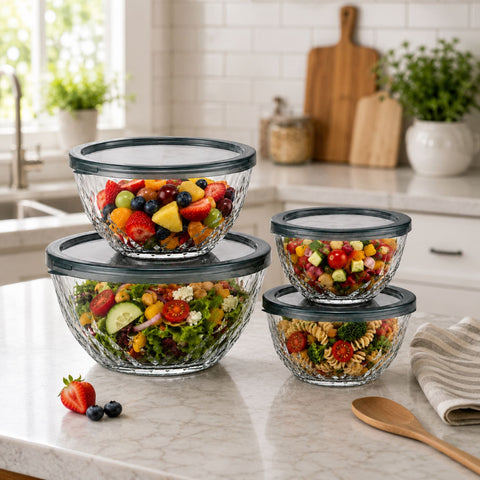 Glass Bowl Set with Airtight Lids