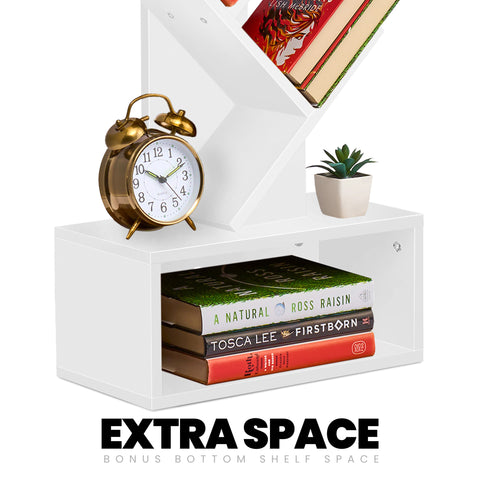 7 Tier Tree Bookshelf with Storage
