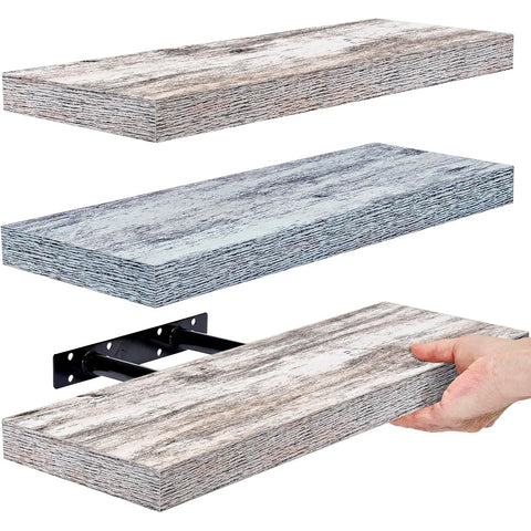 Coastal Rectangle Floating Shelves (3 Pack)