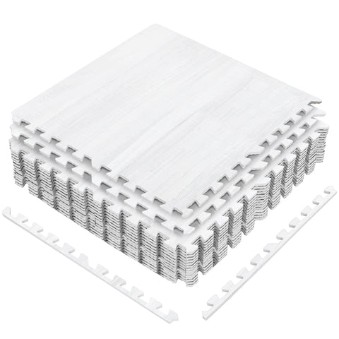 16 Tiles 64 Sq ft Wood Grain Foam Mats