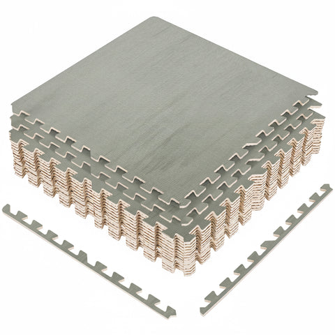 16 Tiles 64 Sq ft Wood Grain Foam Mats