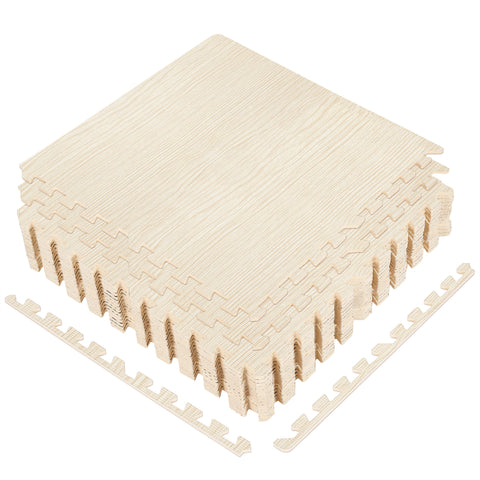 16 Tiles 64 Sq ft Wood Grain Foam Tiles