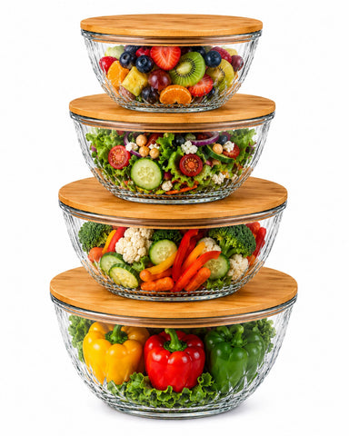 Glass Bowl Set with Airtight Lids
