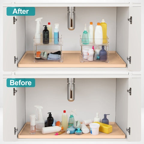 2-Tier Pull-Out Cleaning Organizers
