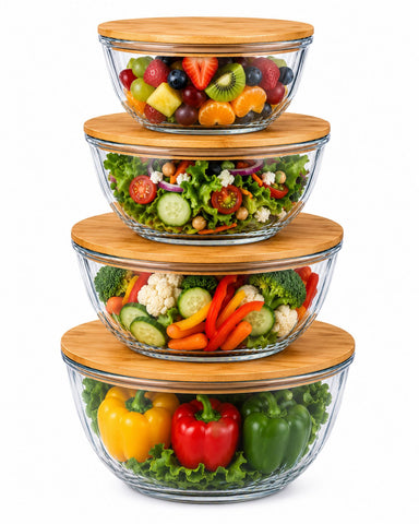 Glass Bowl Set with Airtight Lids