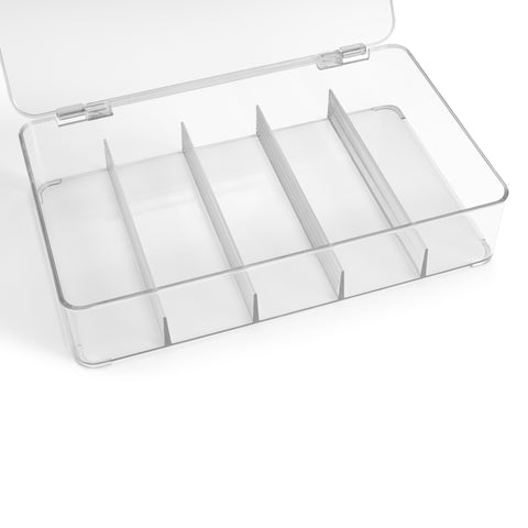 This clear, shatter-resistant acrylic eyeglass case is designed to keep your eyewear organized and protected. It stores up to five pairs of glasses, including sunglasses, prescription glasses, and fashion accessories. The stylish, stackable design is perfect for small spaces like apartments or townhouses, and the case can also be used for organizing jewelry, cosmetics, watches, and other essentials. Each compartment keeps items secure and dust-free, with an easy-to-open lid featuring a steel metal hinge. Av