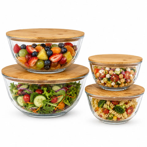 Glass Bowl Set with Airtight Lids