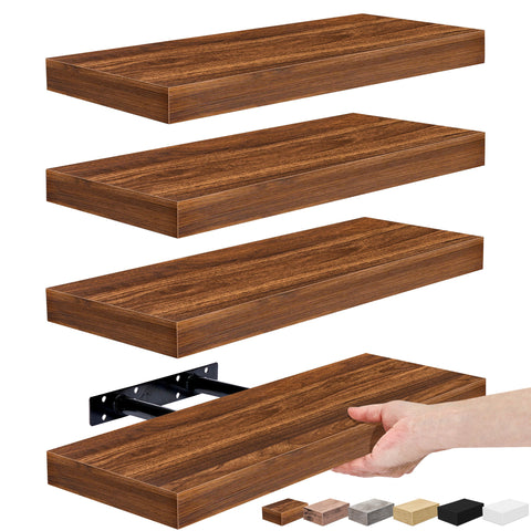 Wall Mounted Bookshelf (4 Pack)
