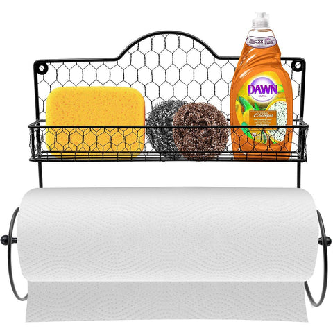 Paper Towel Holder with Multi-Purpose Shelf