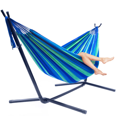 Double Hammock with Steel Stand