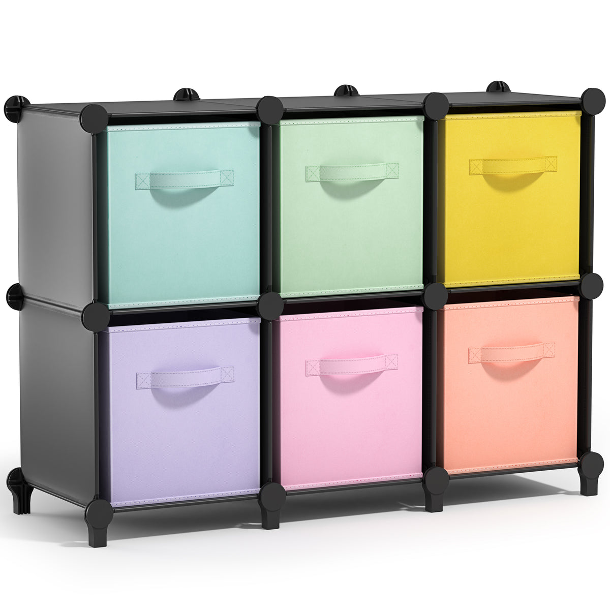 Cube Storage Organizer with Fabric Storage Bins