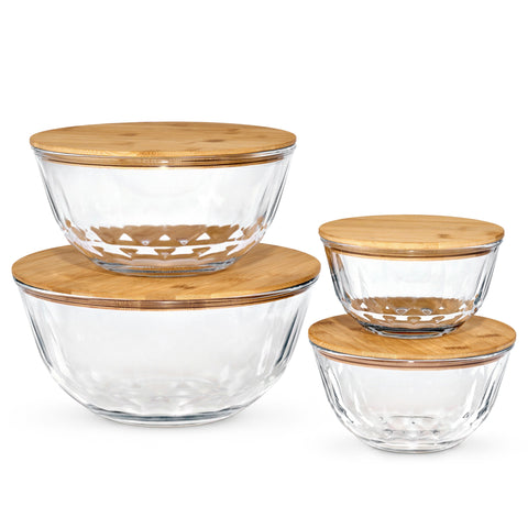 Glass Bowl Set with Airtight Lids