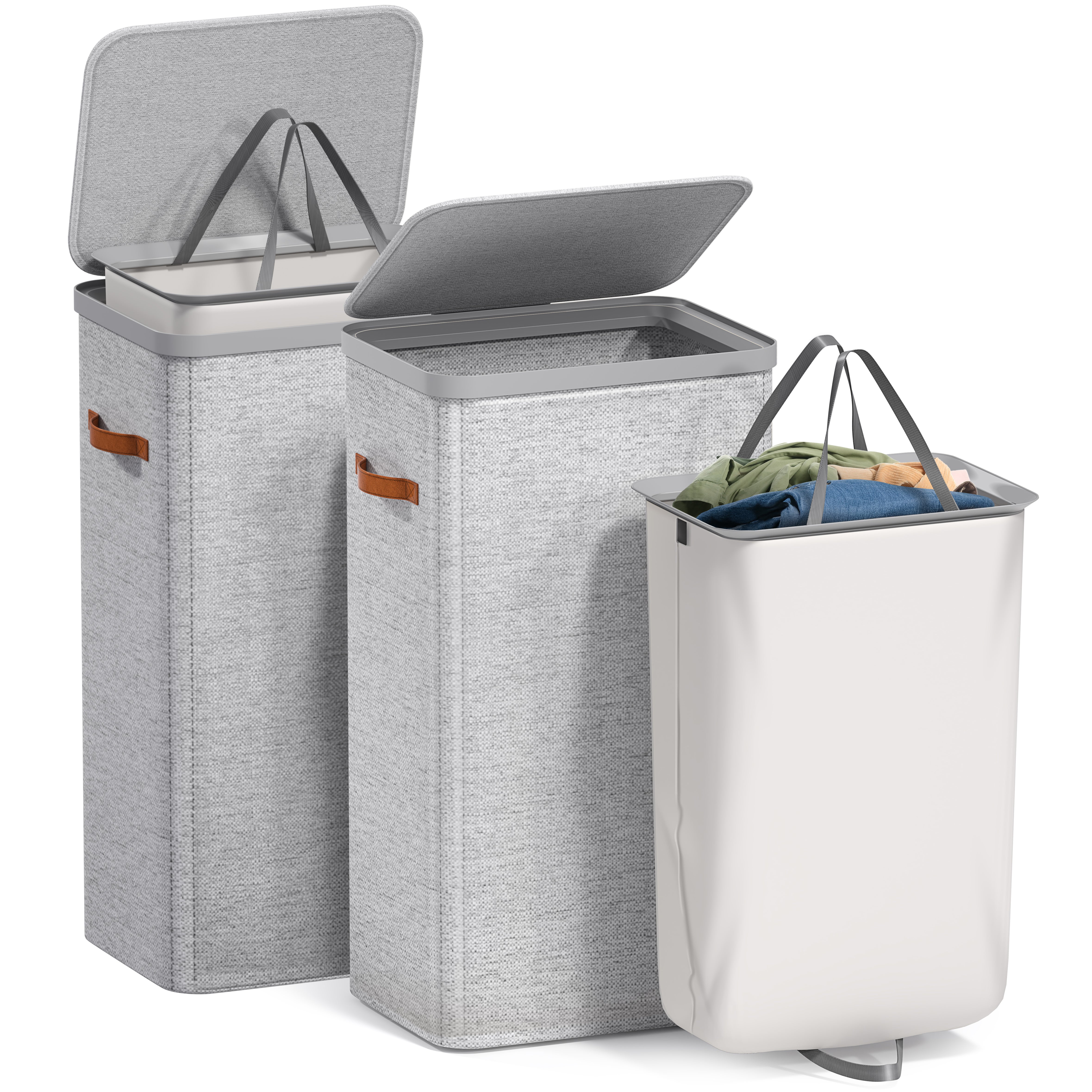 Collapsible Laundry Hamper with Lid - Sorbus Home