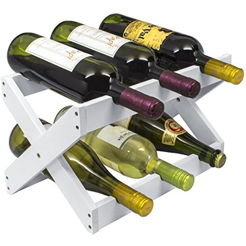 6 Bottle Bamboo Wine Rack