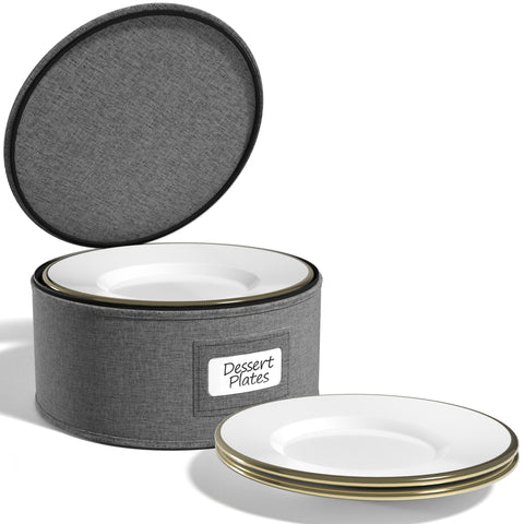 China Storage Dessert Plate Container Dinnerware Organizer (1 Piece)