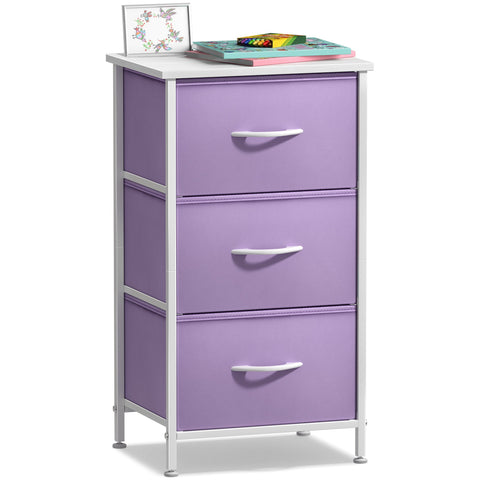 4 Drawer Vertical Short Nightstand