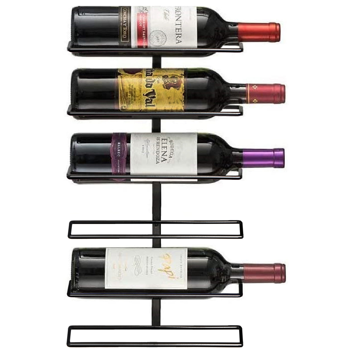6-Tier Bottle Wall Mounted Wine Rack