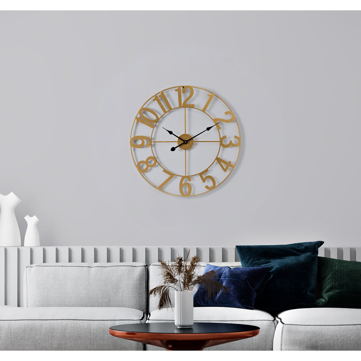 Stylish Wall Clock Golden 