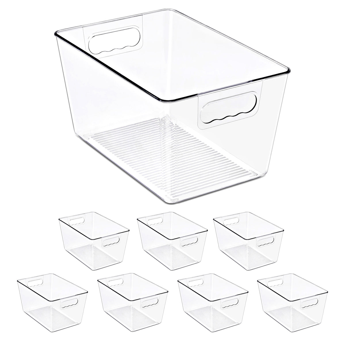 Clear Storage Bins with Handles
