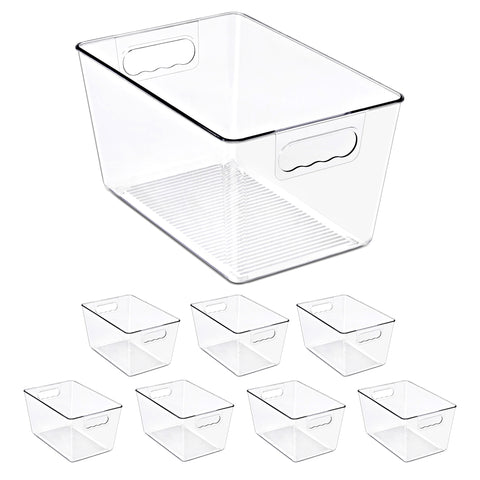 Clear Storage Bins with Handles