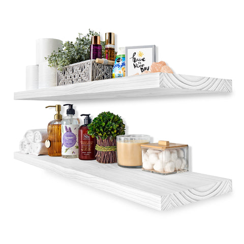 Solid Wood Floating Shelves (35”, Set of 2)