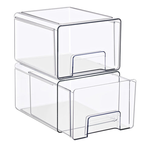 Stackable Storage Drawers Case with Handles
