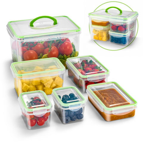 Food Storage Plastic Variety Pack Snap-On Lid (12 Piece)