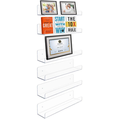 Acrylic Wall Display Shelf (6 Pc)