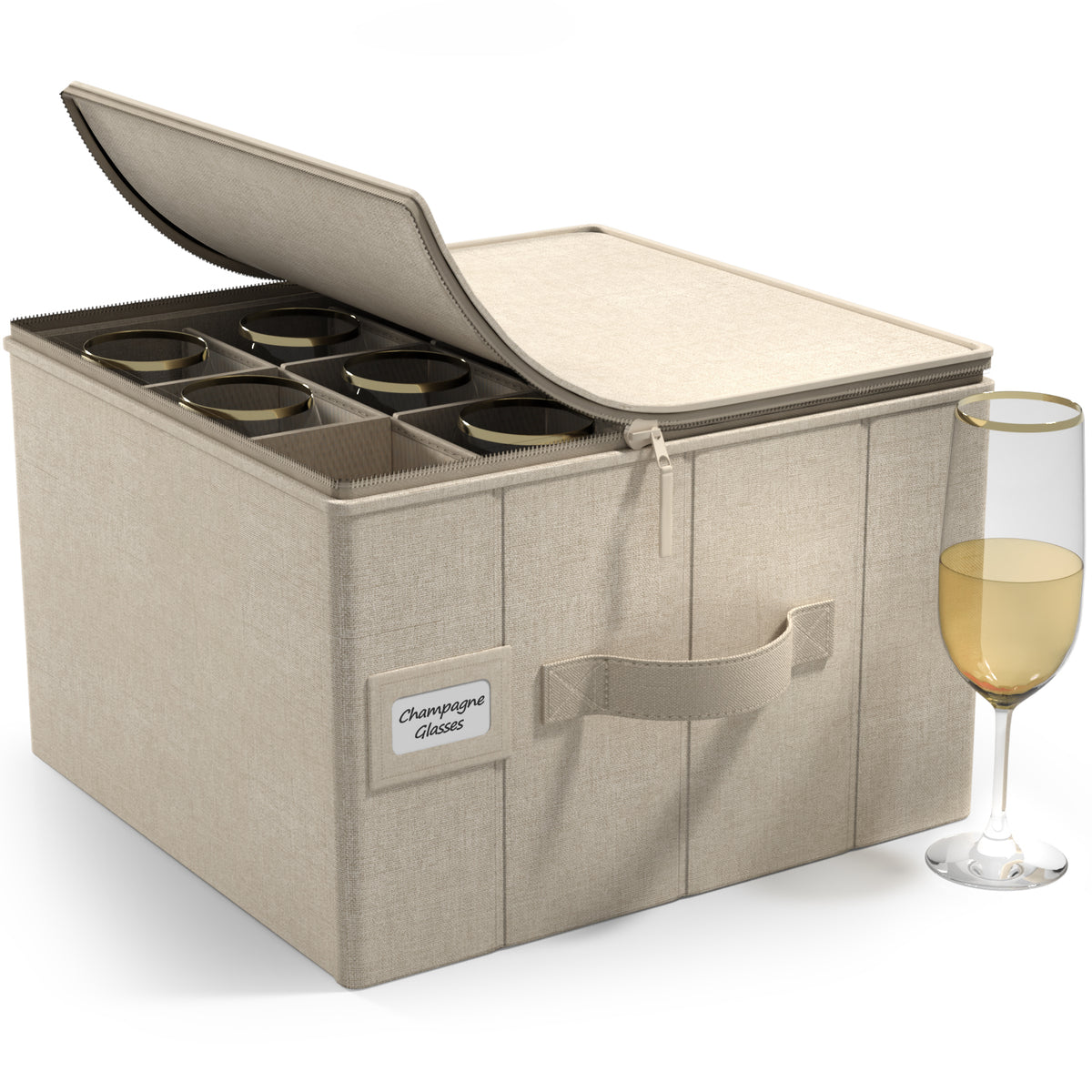 China Storage Champagne Glass Container Dinnerware Organizer (1 Piece) - Sorbus Home