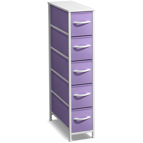 5 Drawer Narrow Storage Tower