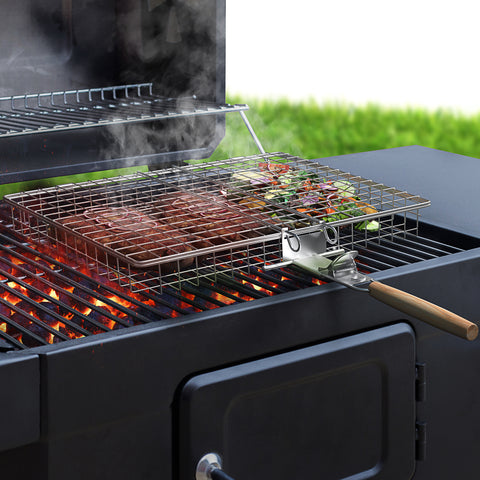 Large Stainless Steel Barbecue Grilling Basket