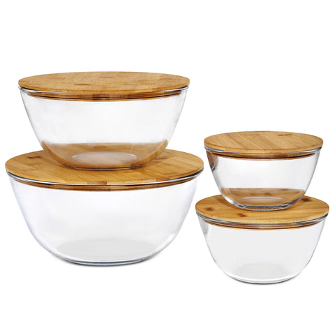 Glass Bowl Set with Airtight Lids