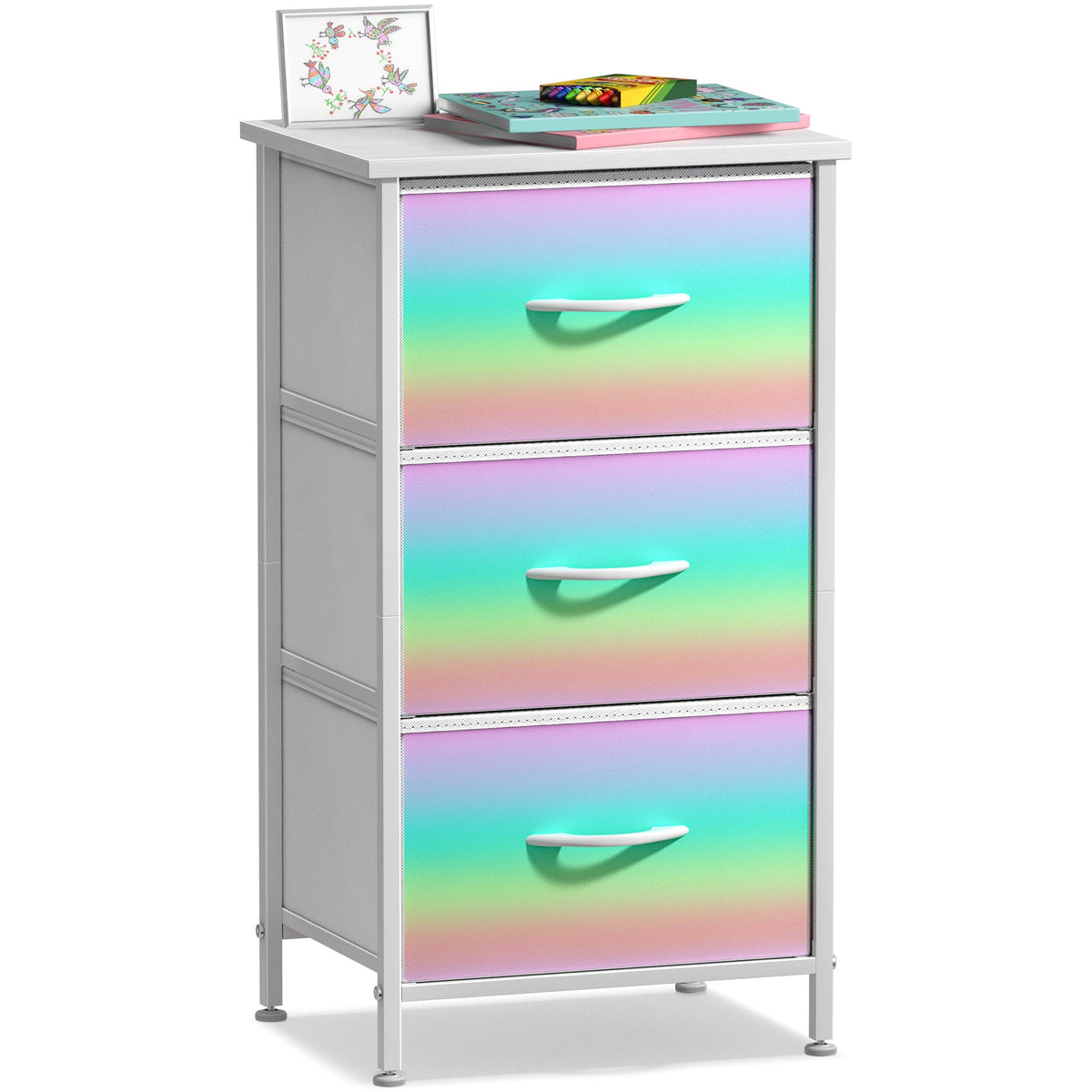 3 Drawer Display Nightstand