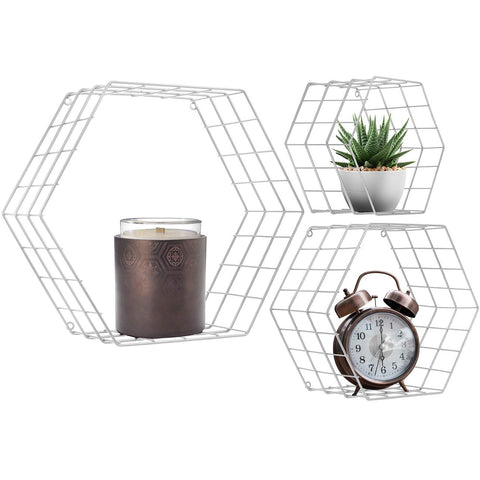 Hexagon Floating Shelves (Set of 3)