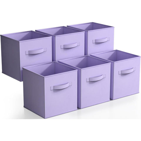 11" Cube Storage Bins (6 Pack Pastels)